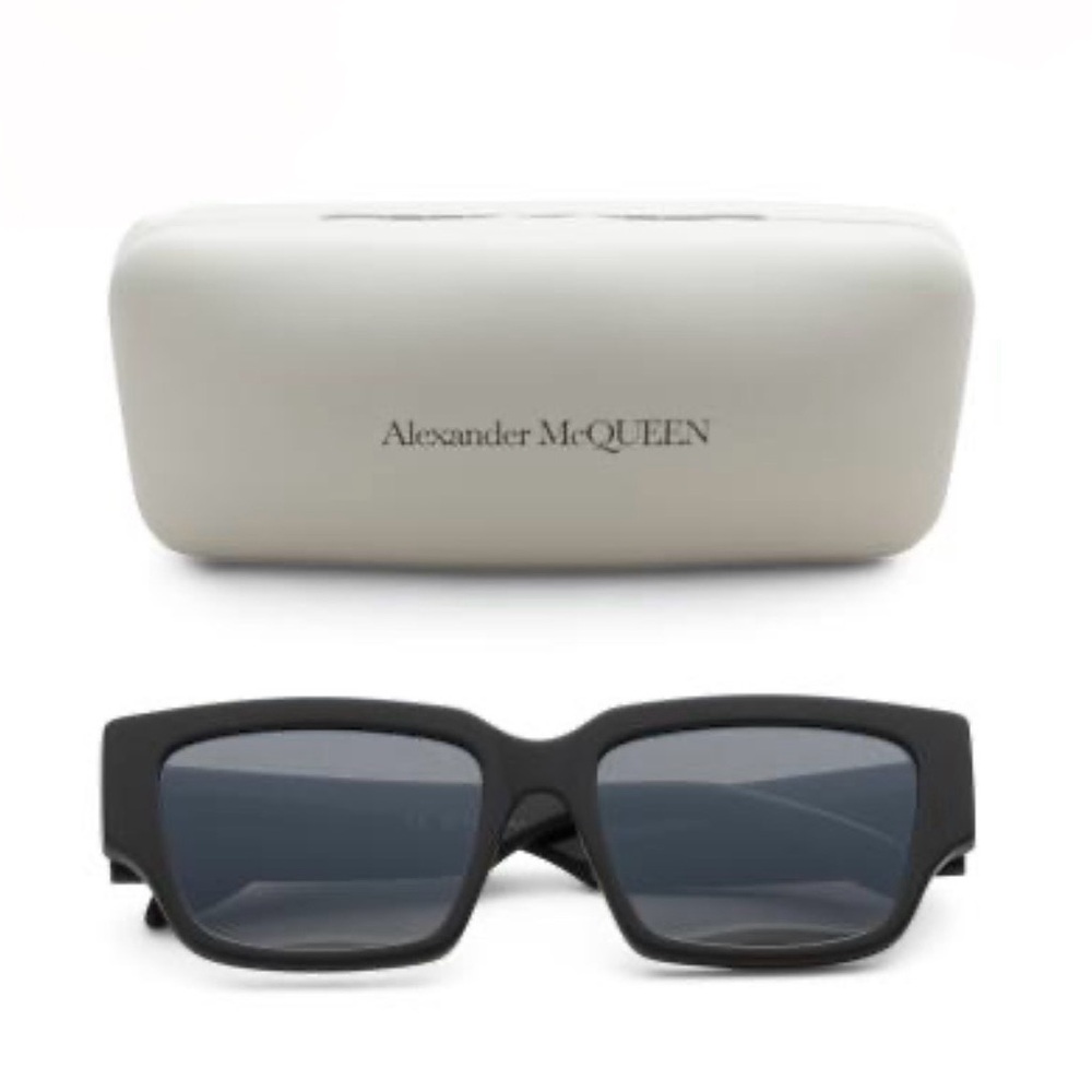 Alexander McQueen Dark Gray Graffiti Sunglasses